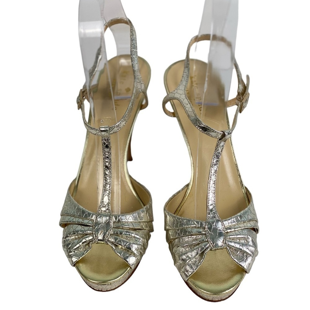 Kate Spade Reptile Printed Strappy Platform Sandals | Size 7B